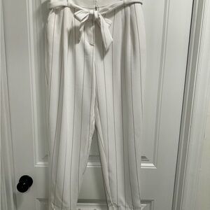 The Limited White Pinstripe Women's Trousers -Size 10